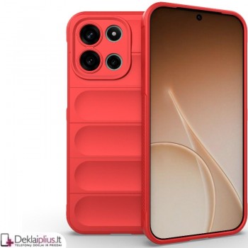 Magic Shield guminis dėklas su kameros apsauga - raudonas (Oneplus Nord 6)